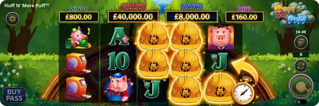 Trigger the Huff N' Puff Bonus in Demo